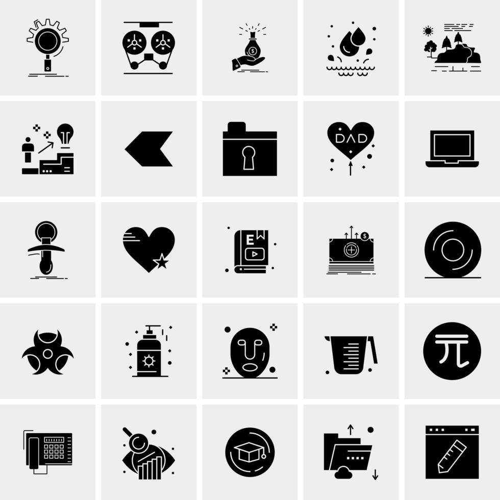 25 universelle Business-Icons Vektor kreative Icon-Illustration zur Verwendung in Web- und Mobilprojekten