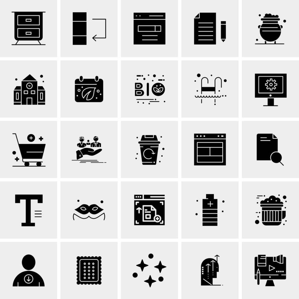 25 universelle Business-Icons Vektor kreative Icon-Illustration zur Verwendung in Web- und Mobilprojekten