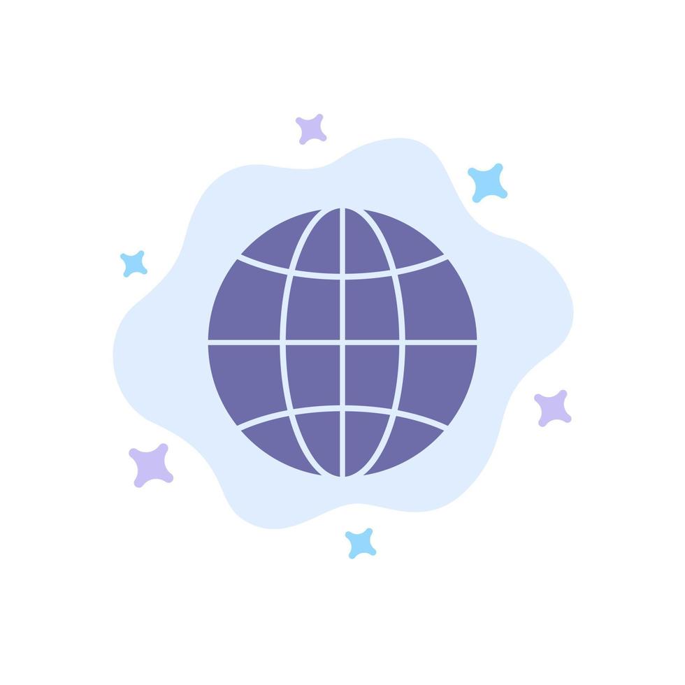 värld klot internet design blå ikon på abstrakt moln bakgrund vektor