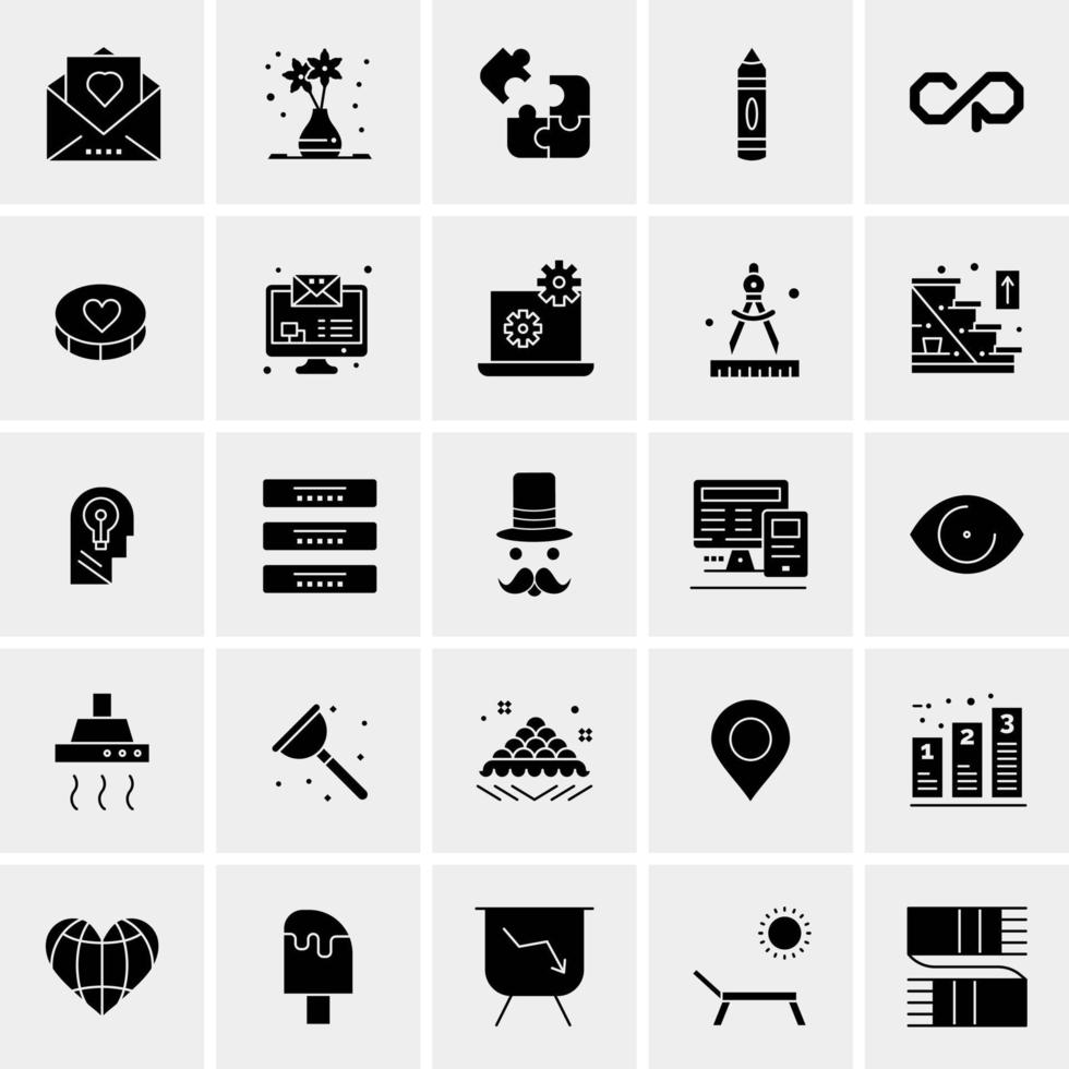 25 universelle Business-Icons Vektor kreative Icon-Illustration zur Verwendung in Web- und Mobilprojekten