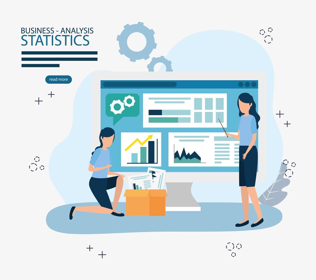 Geschäftsanalyse Statistik Vektor-Design vektor