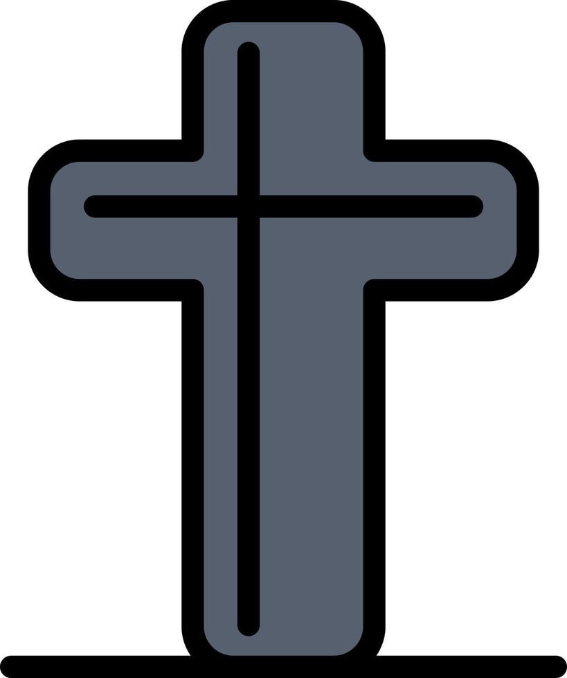 feier christliches kreuz ostern flache farbe symbol vektor symbol banner vorlage