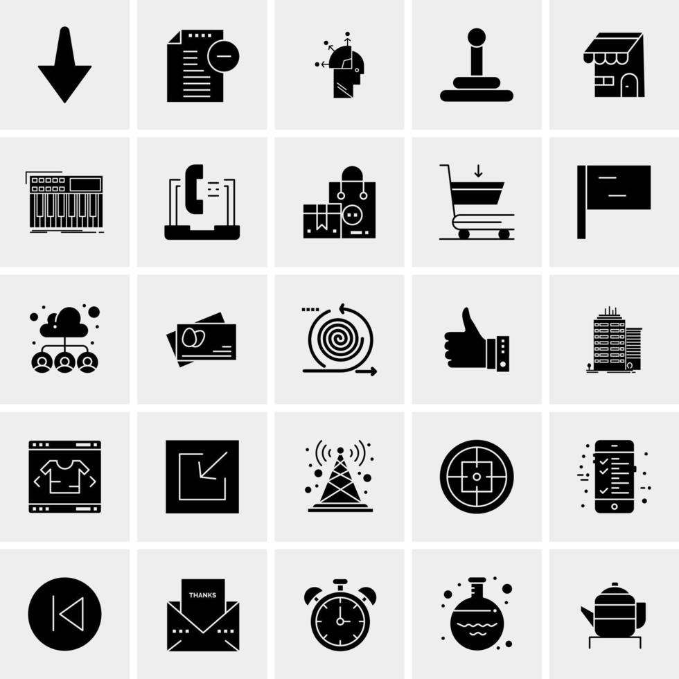 25 universelle Business-Icons Vektor kreative Icon-Illustration zur Verwendung in Web- und Mobilprojekten