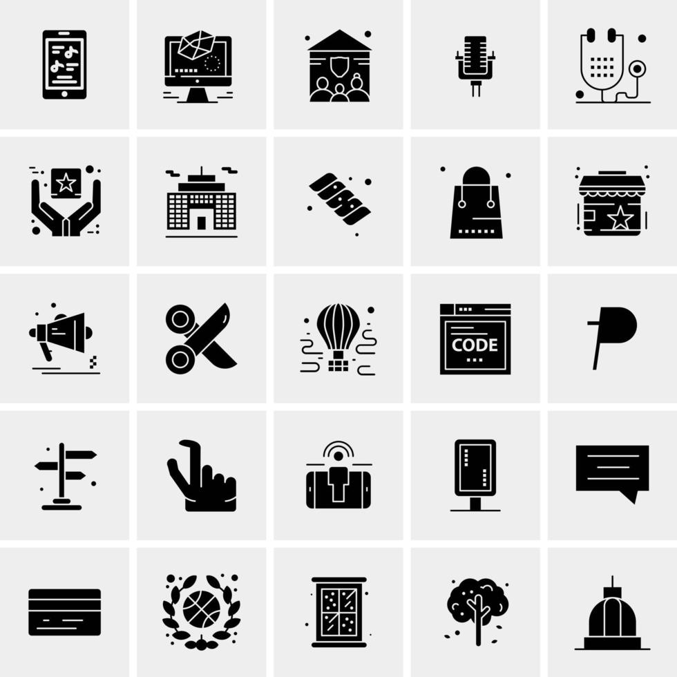 25 universelle Business-Icons Vektor kreative Icon-Illustration zur Verwendung in Web- und Mobilprojekten