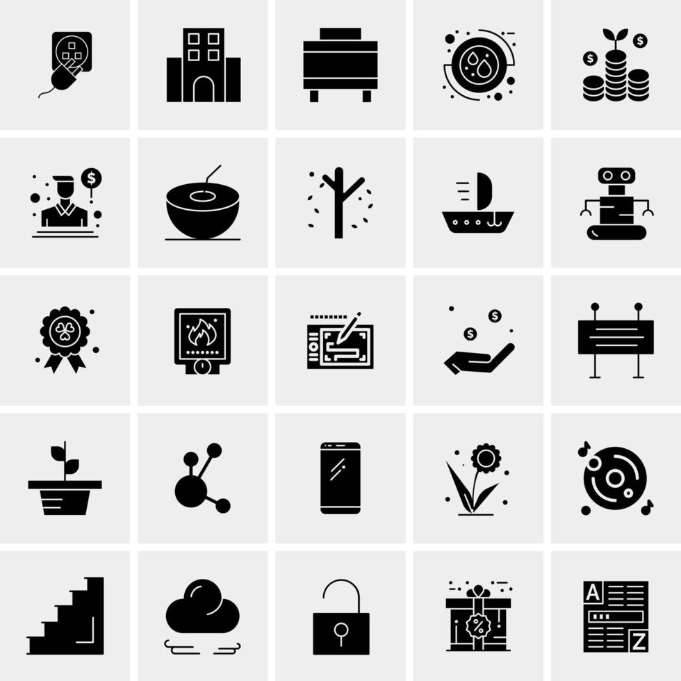 25 universelle Business-Icons Vektor kreative Icon-Illustration zur Verwendung in Web- und Mobilprojekten