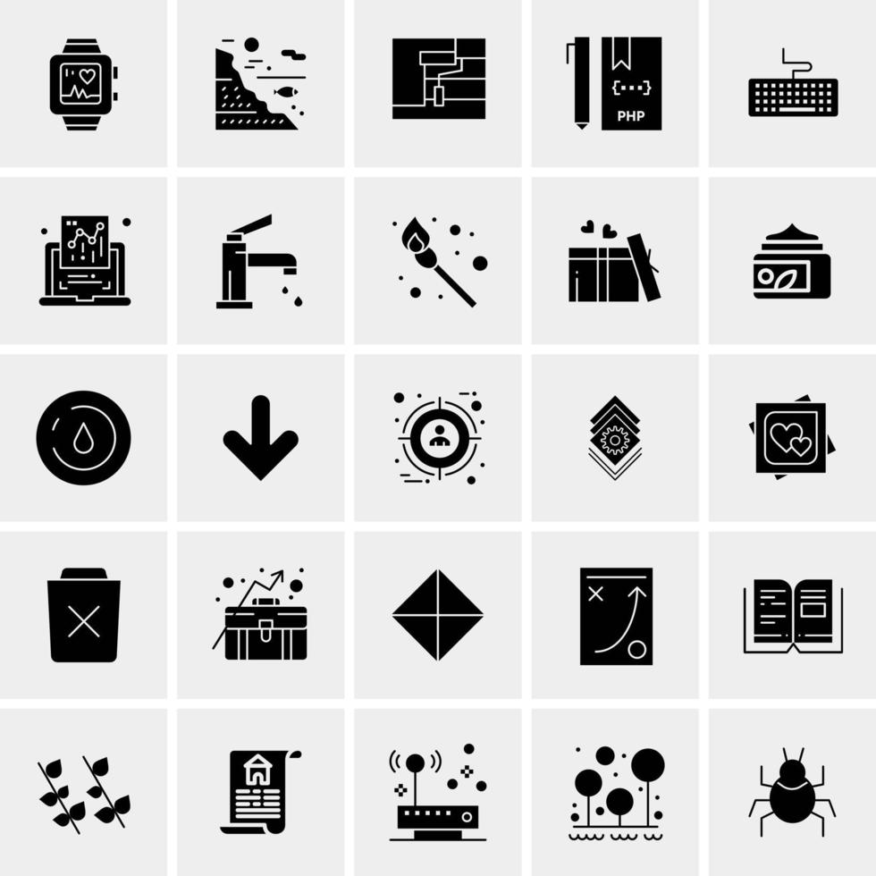 25 universelle Business-Icons Vektor kreative Icon-Illustration zur Verwendung in Web- und Mobilprojekten