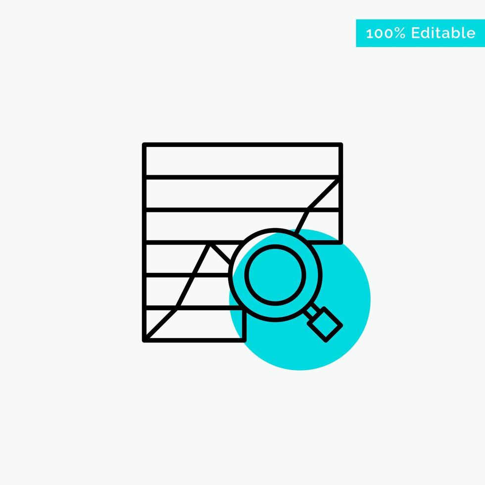 Analyse Analytik Diagramm Datendiagramm Türkis Highlight Kreis Punkt Vektorsymbol vektor
