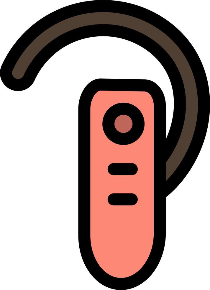 Zubehör Bluetooth Ohr Kopfhörer Headset flache Farbe Symbol Vektor Symbol Banner Vorlage
