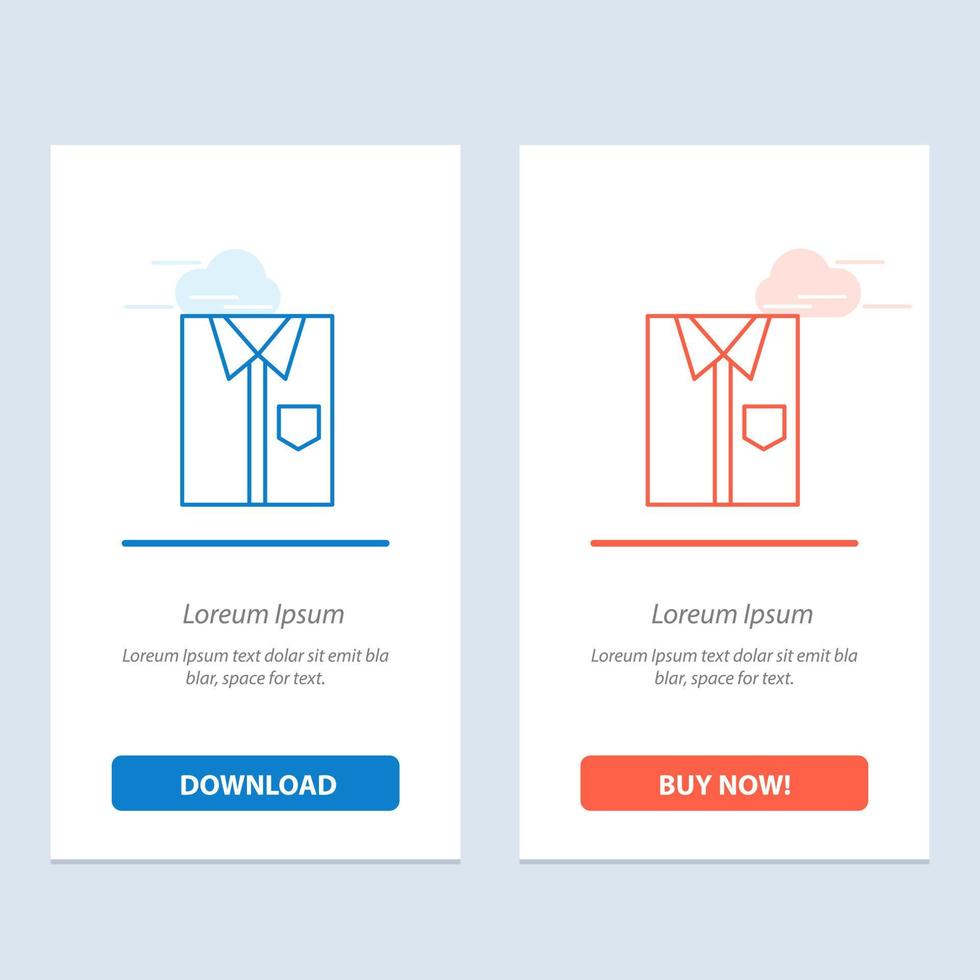skjorta trasa Kläder klänning mode formell ha på sig blå och röd ladda ner och köpa nu webb widget kort mall vektor