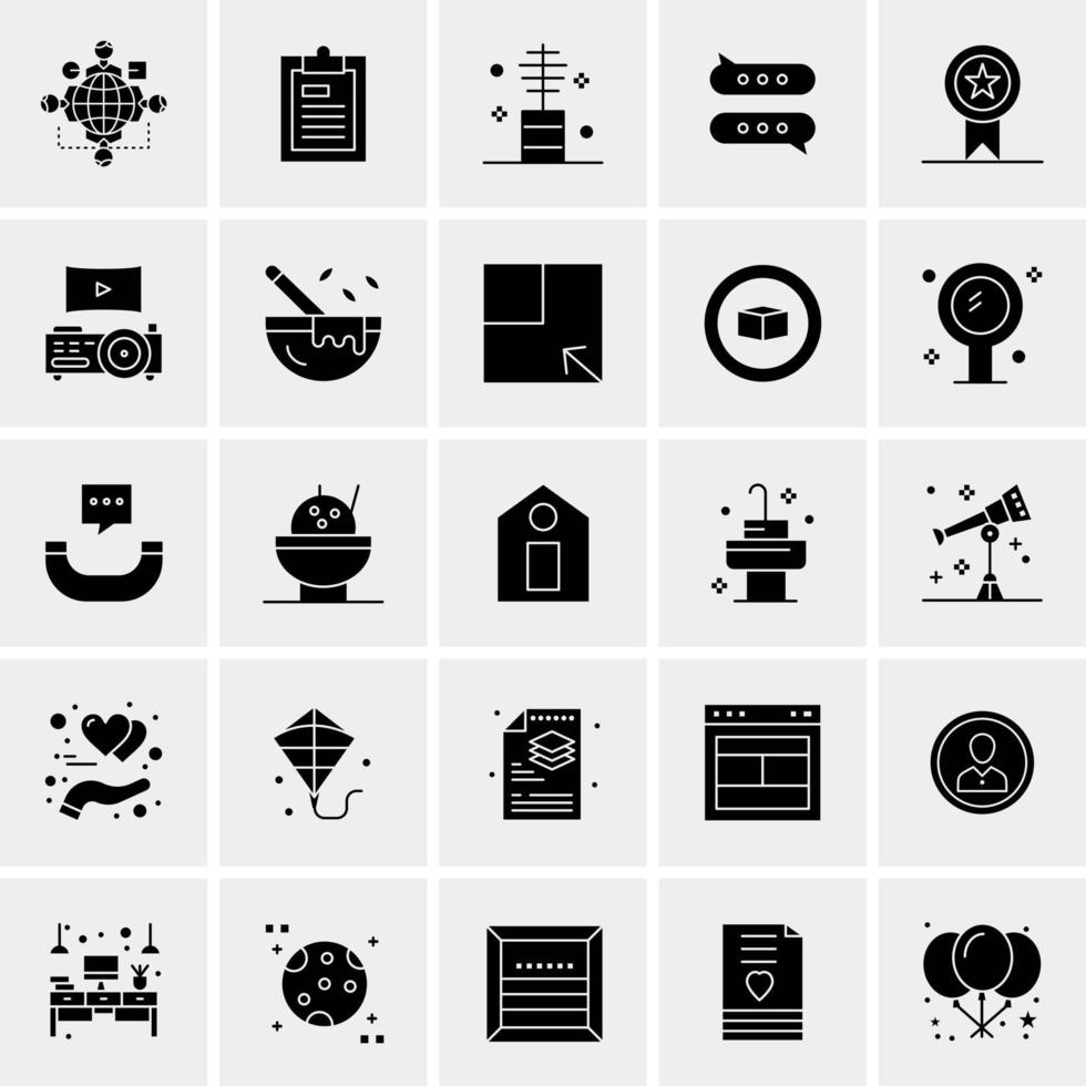 25 universelle Business-Icons Vektor kreative Icon-Illustration zur Verwendung in Web- und Mobilprojekten