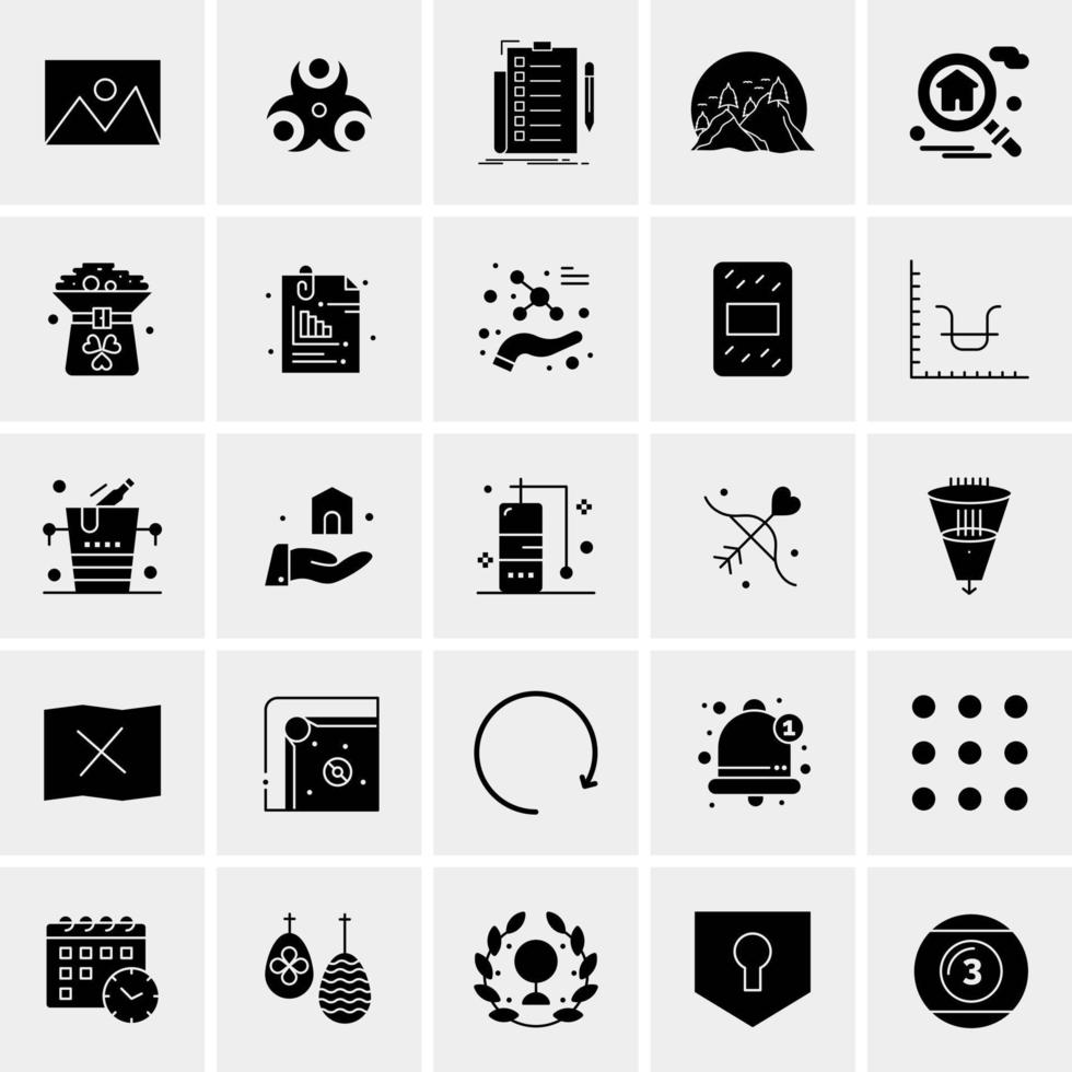 25 universelle Business-Icons Vektor kreative Icon-Illustration zur Verwendung in Web- und Mobilprojekten