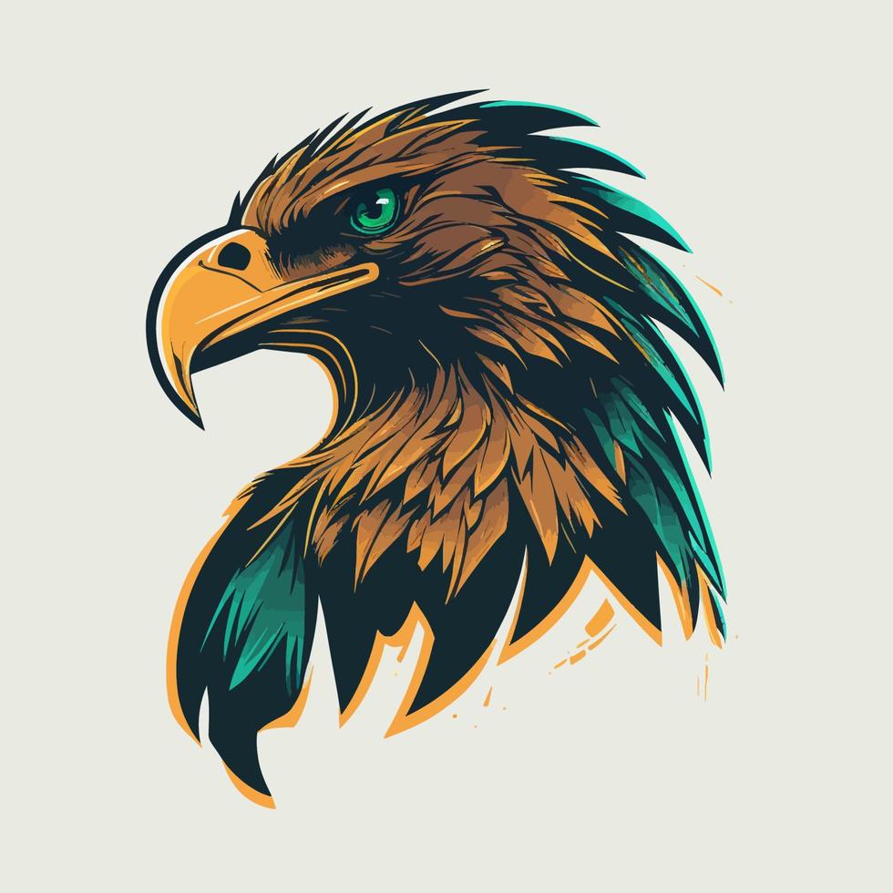 Adlerkopf Adler-Logo-Symbol - Gaming-Logo elegantes Element für Marke - abstrakte Adler-Symbole vektor