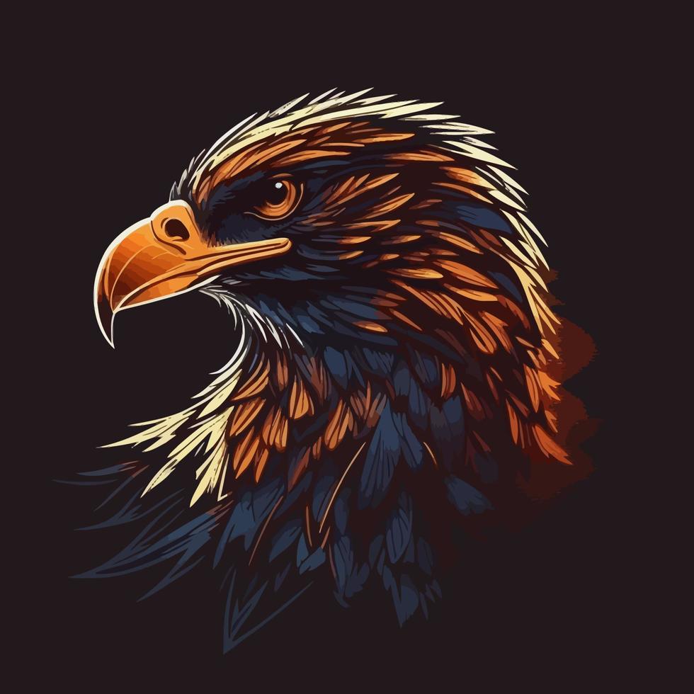 Adlerkopf Adler-Logo-Symbol - Gaming-Logo elegantes Element für Marke - abstrakte Adler-Symbole vektor