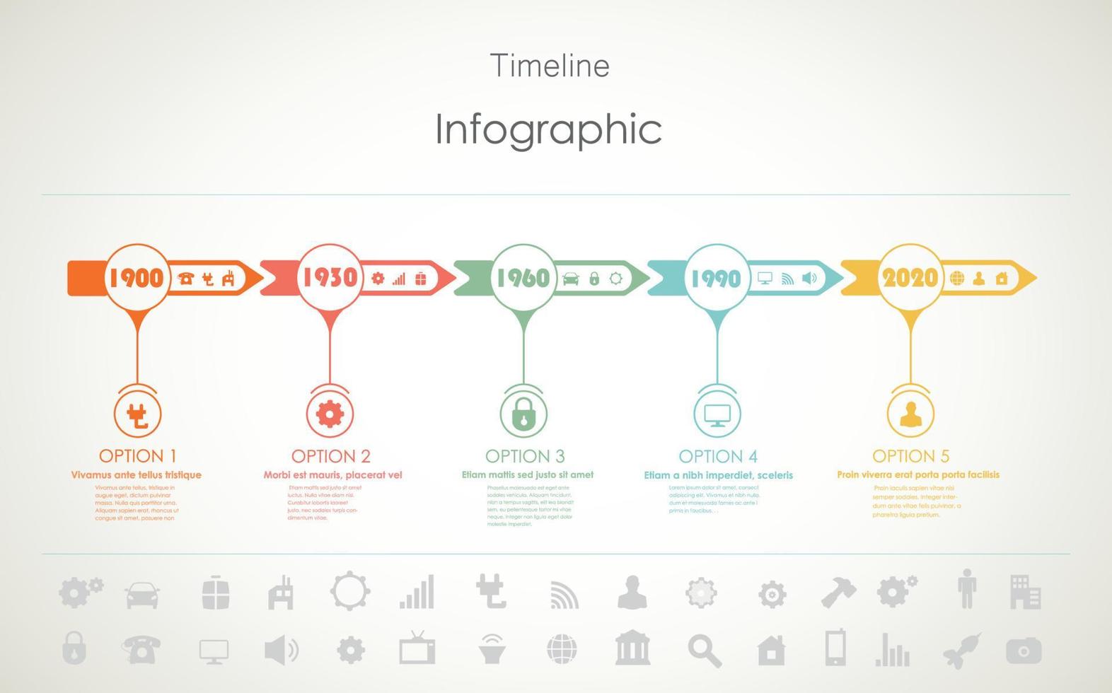 Timeline-Infografik-Vektor vektor