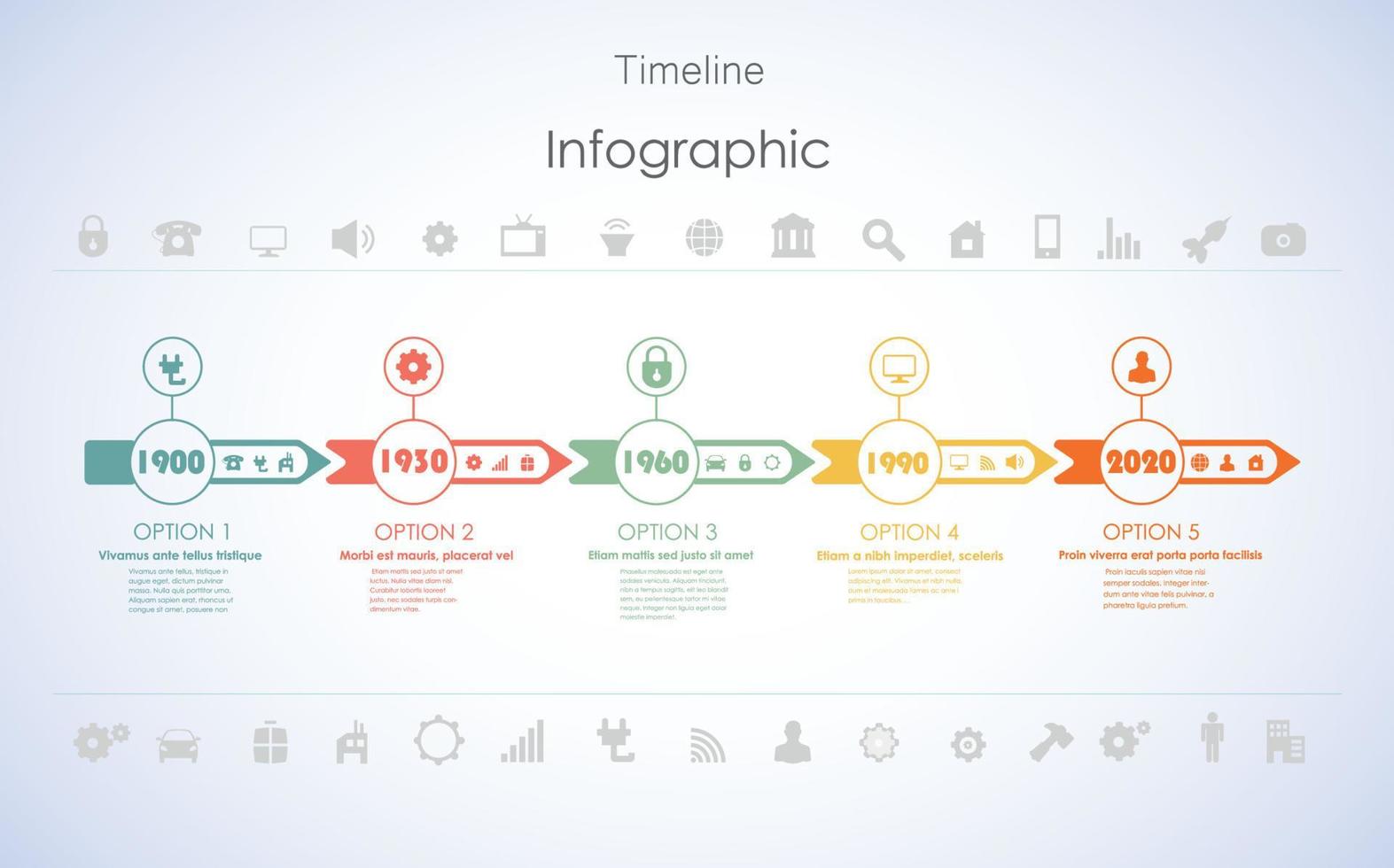 Infografik-Vektor der Zeitlinie vektor