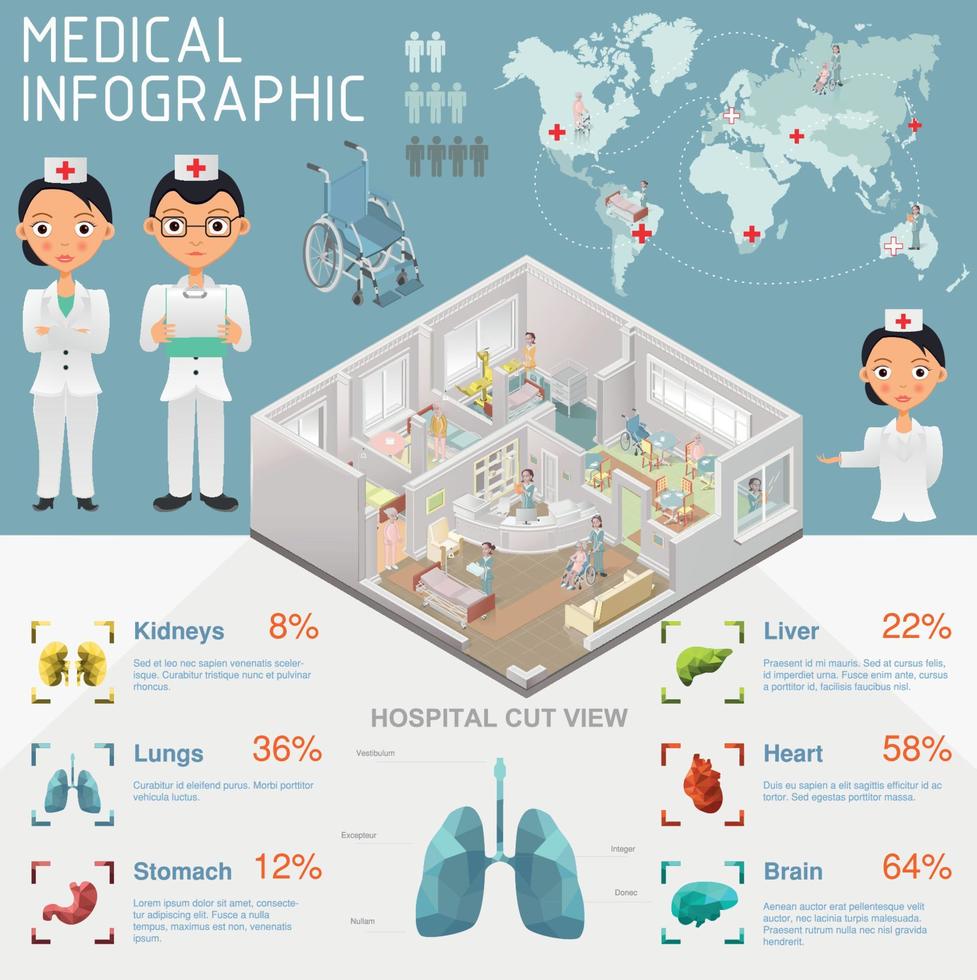 medizinischer Infografik-Vektor vektor