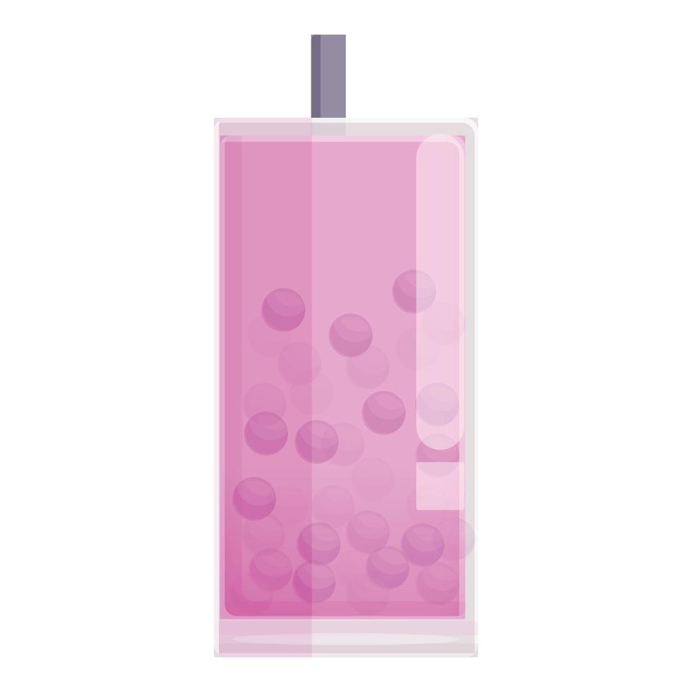 rosa bubbla te ikon tecknad serie vektor. dryck mjölk vektor