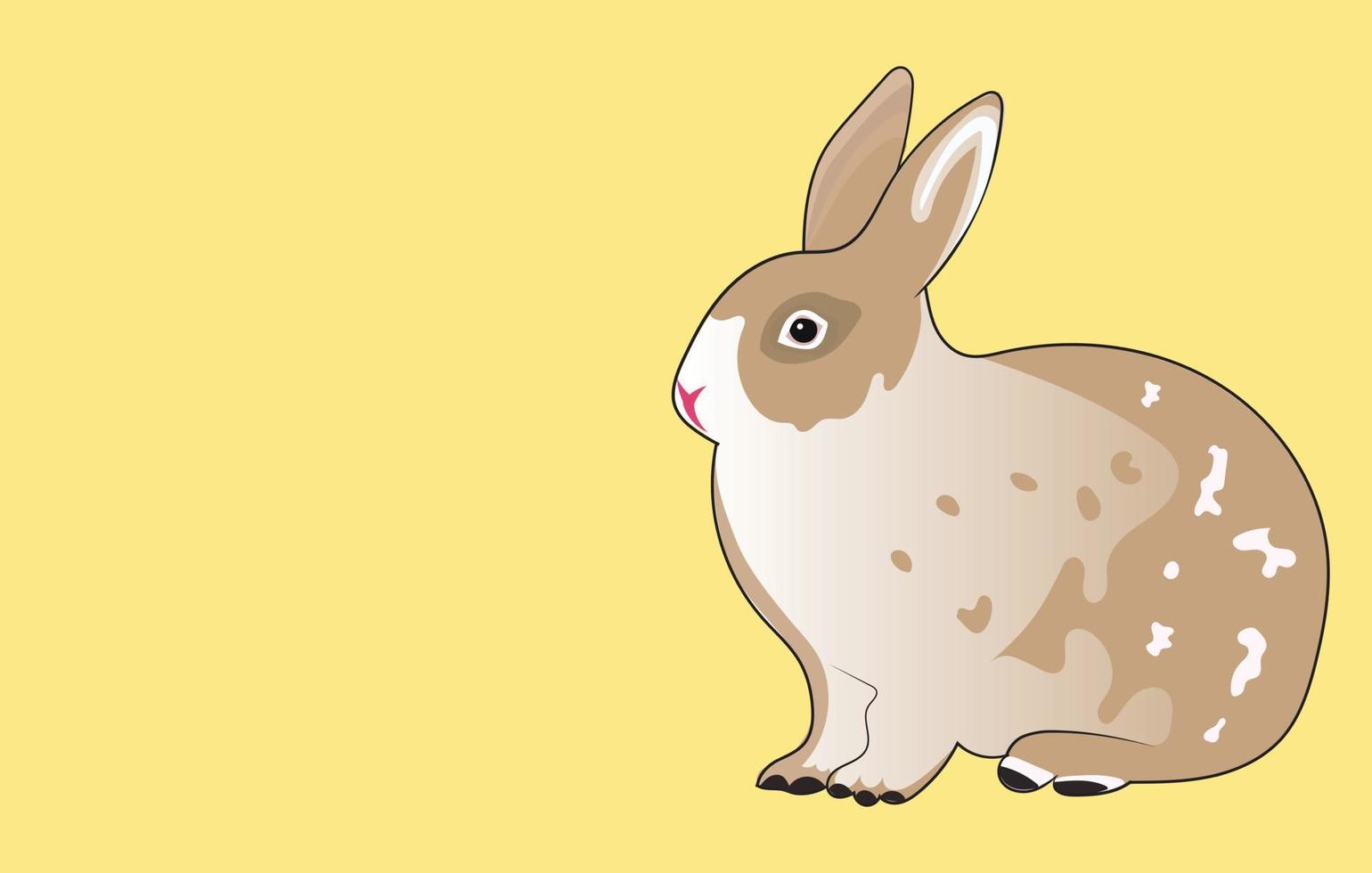 vektor tecknad serie kanin.