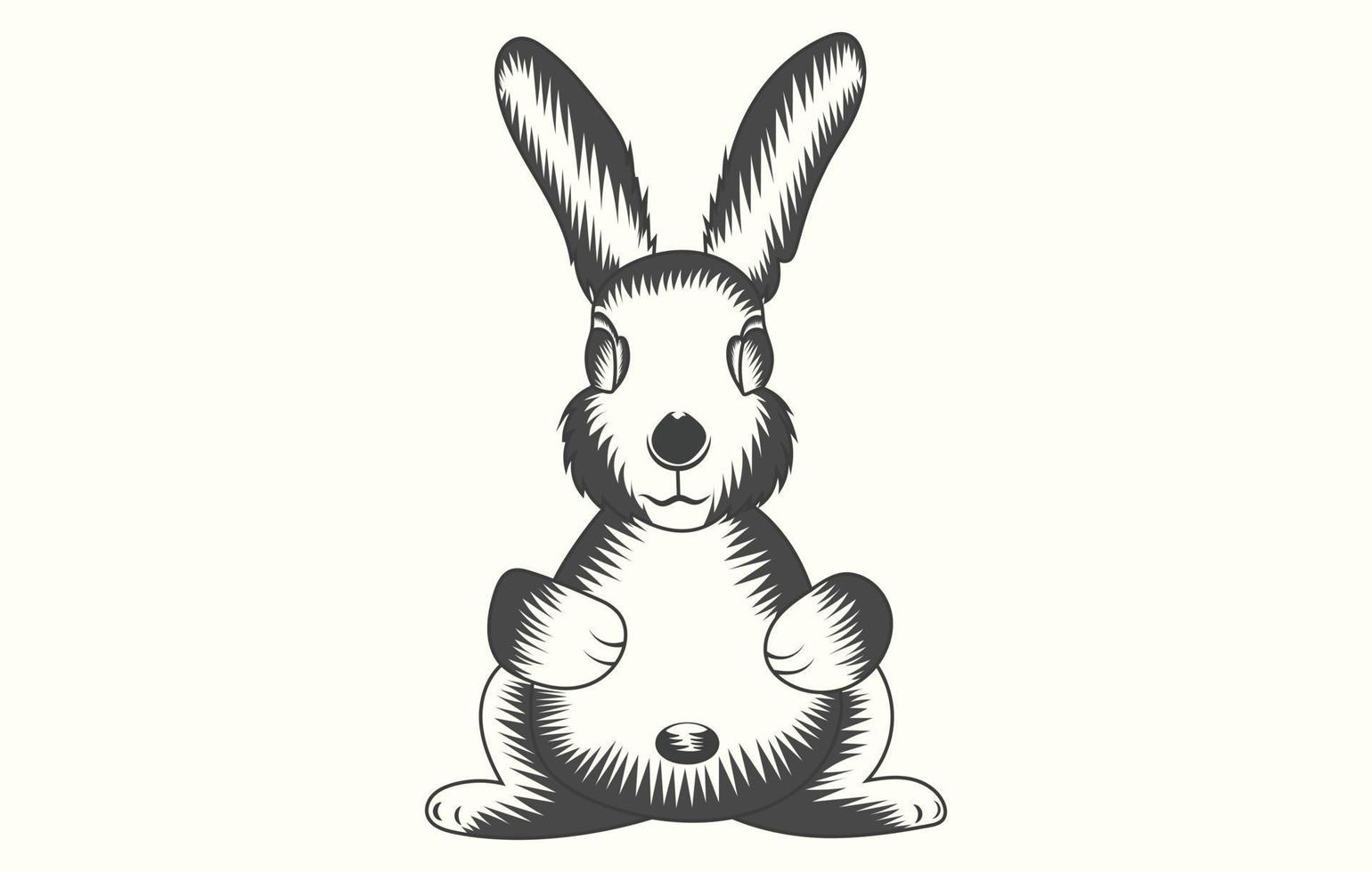 vektor tecknad serie kanin.