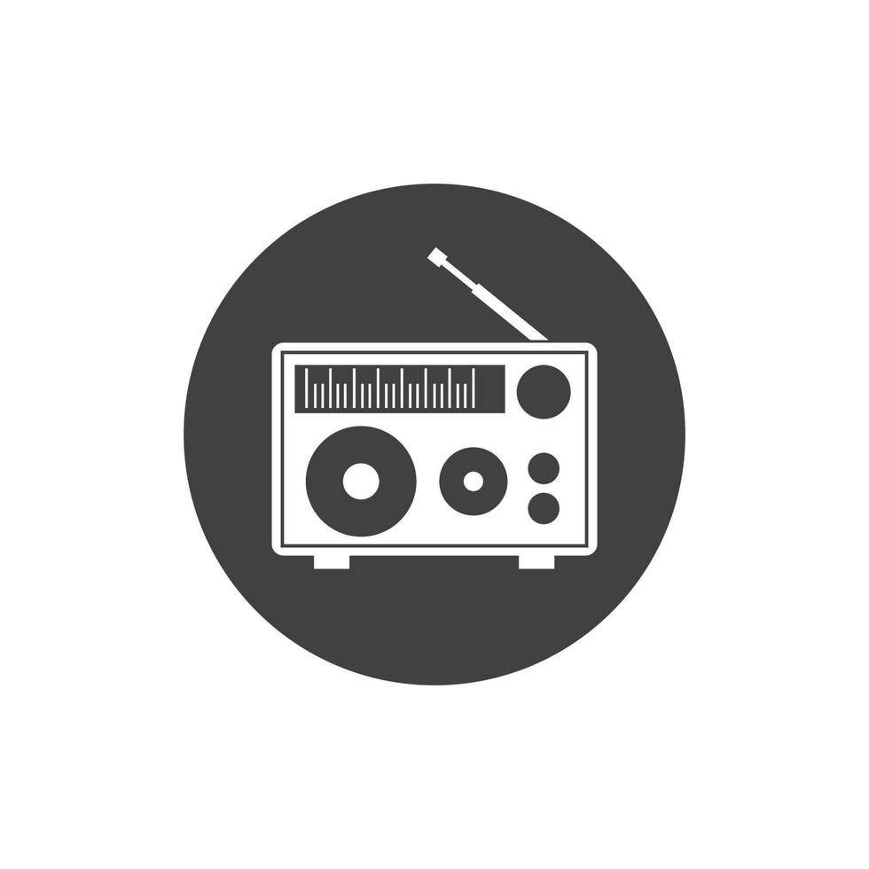 radio logotyp ikon vektor illustration