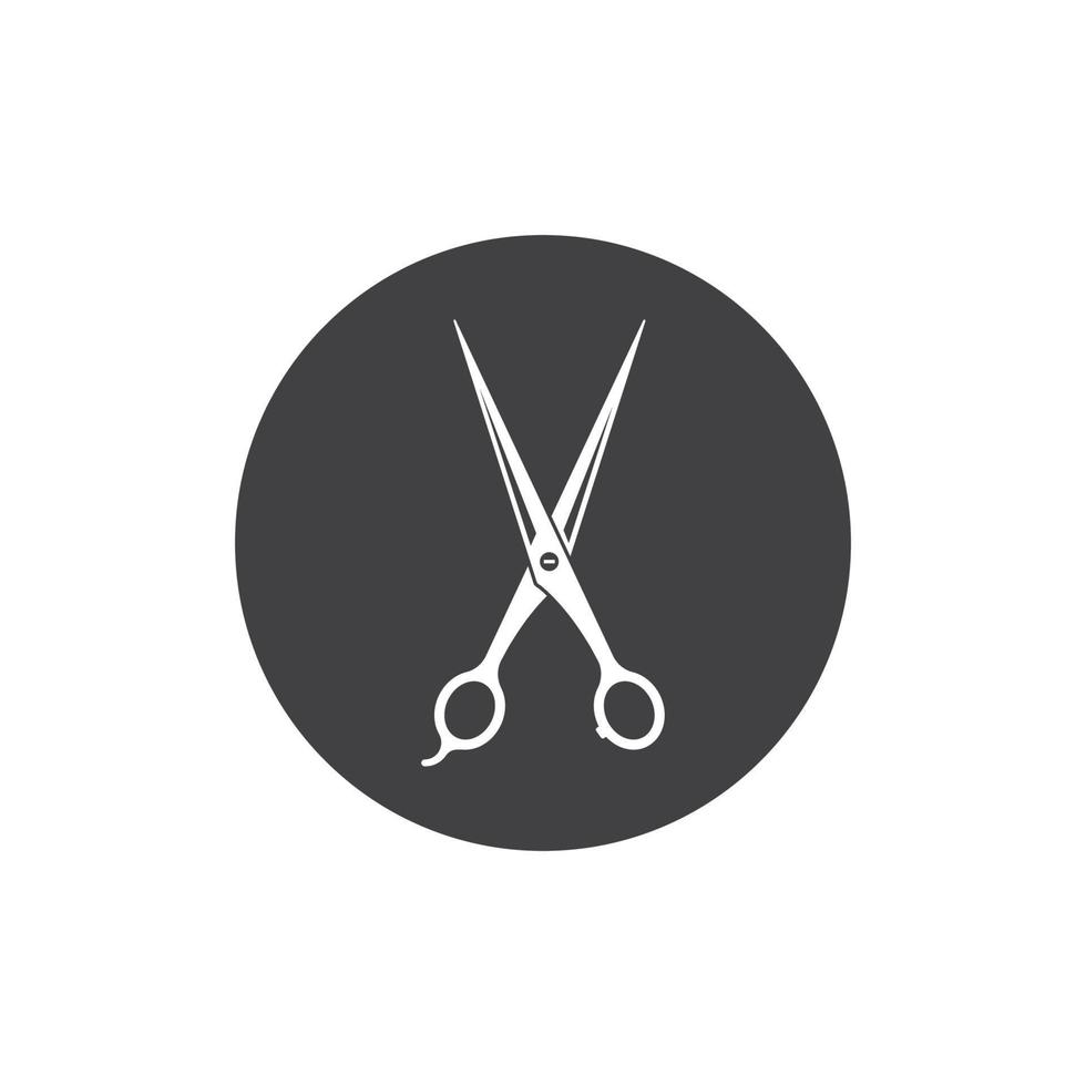 scissor ikon logotyp vektor illustration