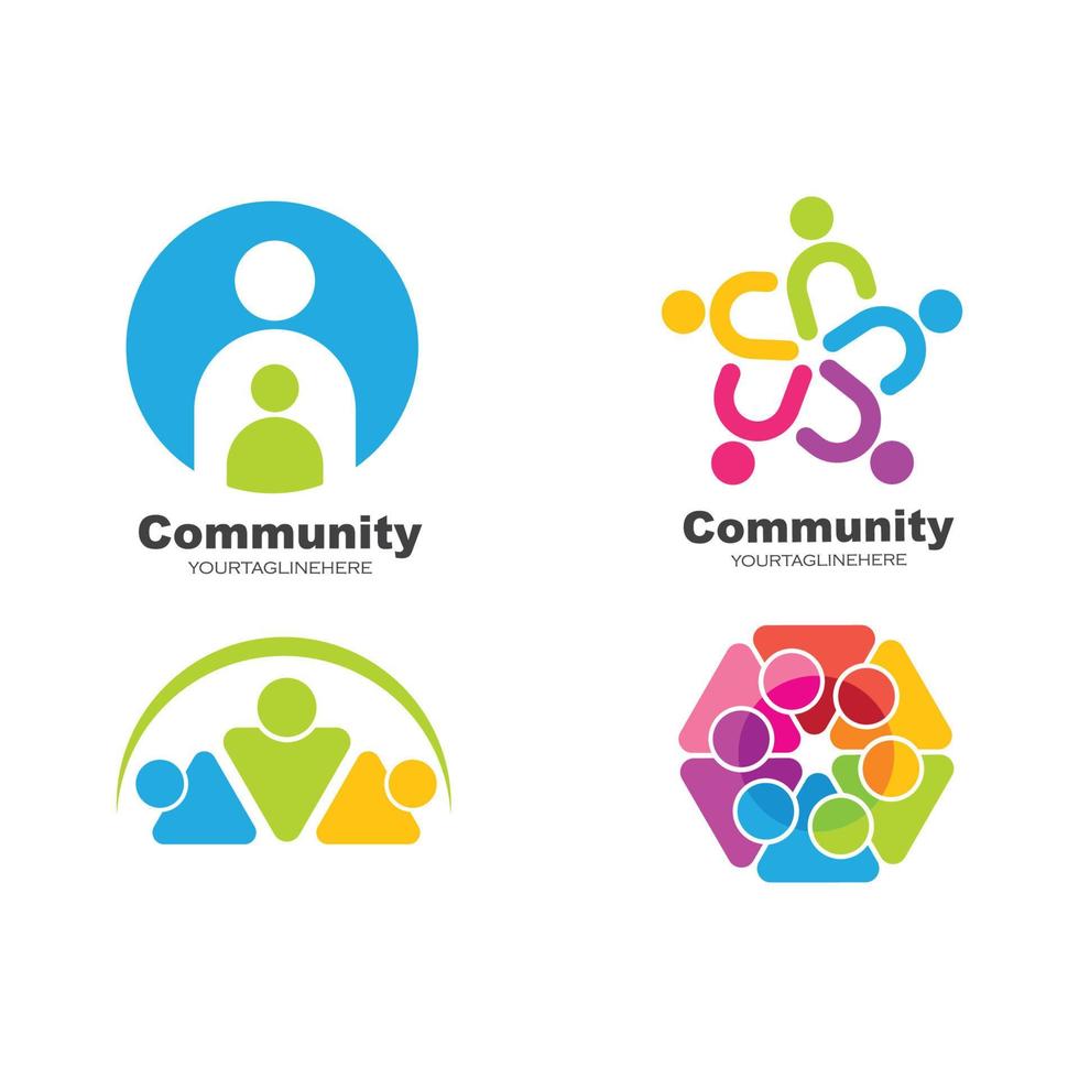 ledarskap, gemenskap, socialt och företag logotyp ikon vektor