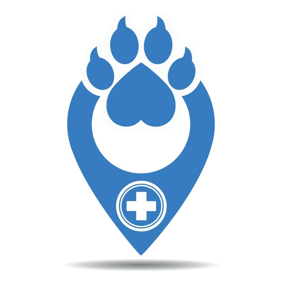 veterinär klinik logotyp illustration. vektor