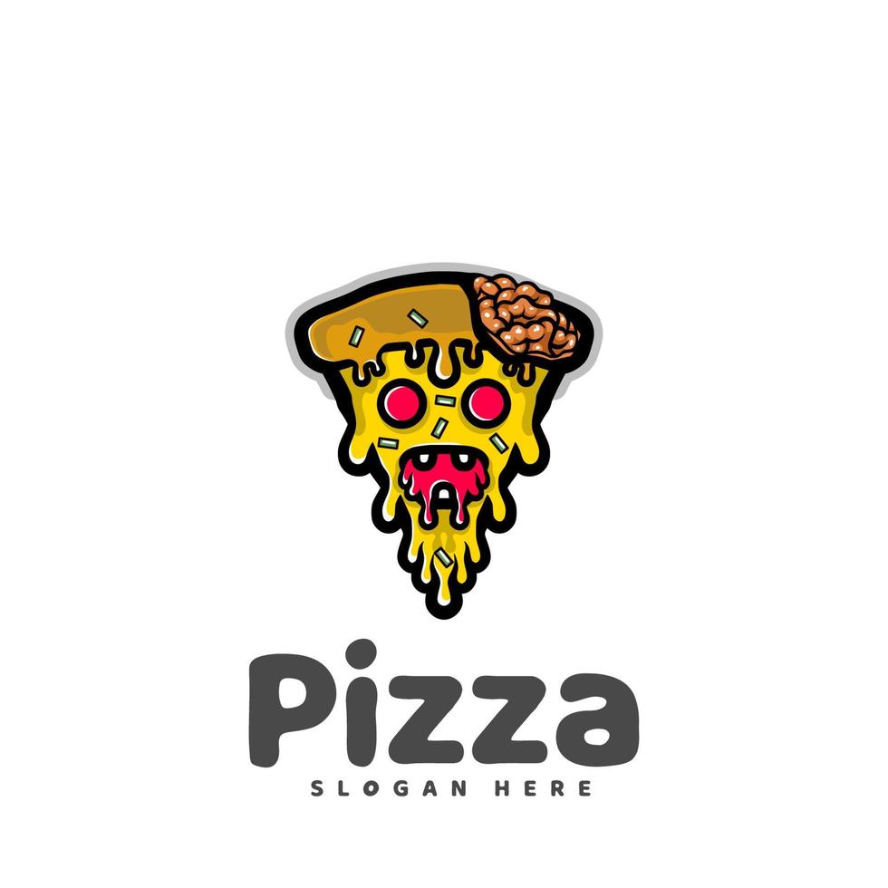 Pizza-Zombie-Logo vektor