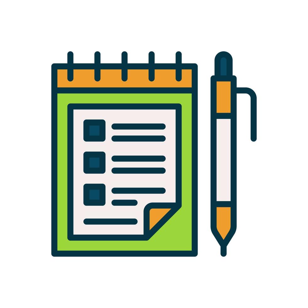 anteckningsbok ikon för din hemsida, mobil, presentation, och logotyp design. vektor