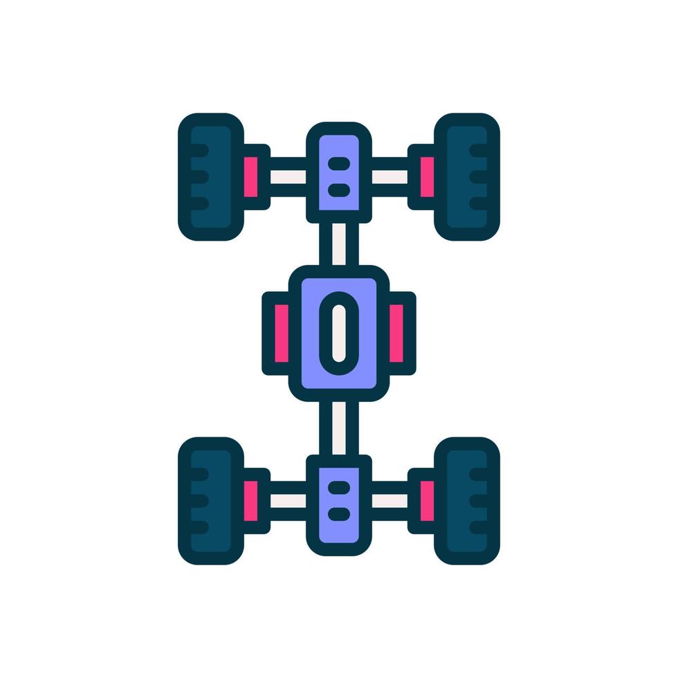 Chassis-Symbol für Ihre Website, Ihr Handy, Ihre Präsentation und Ihr Logo-Design. vektor