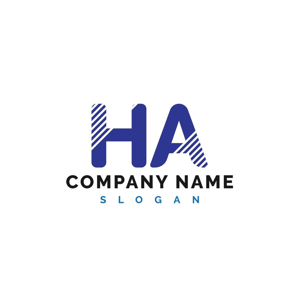 ha-Buchstaben-Logo-Design. ha-Buchstabe-Logo-Vektor-Illustration - Vektor