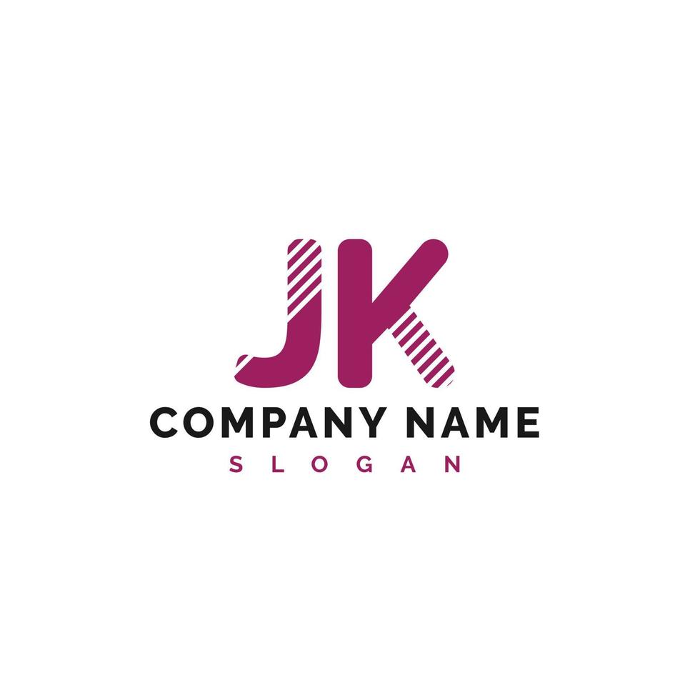 JK-Brief-Logo-Design. jk-Buchstabe-Logo-Vektor-Illustration - Vektor