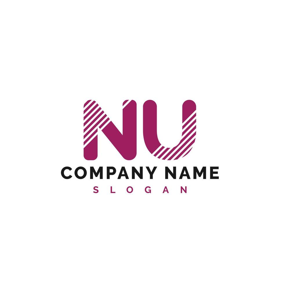 nu-Buchstaben-Logo-Design. nu-Buchstabe-Logo-Vektor-Illustration - Vektor
