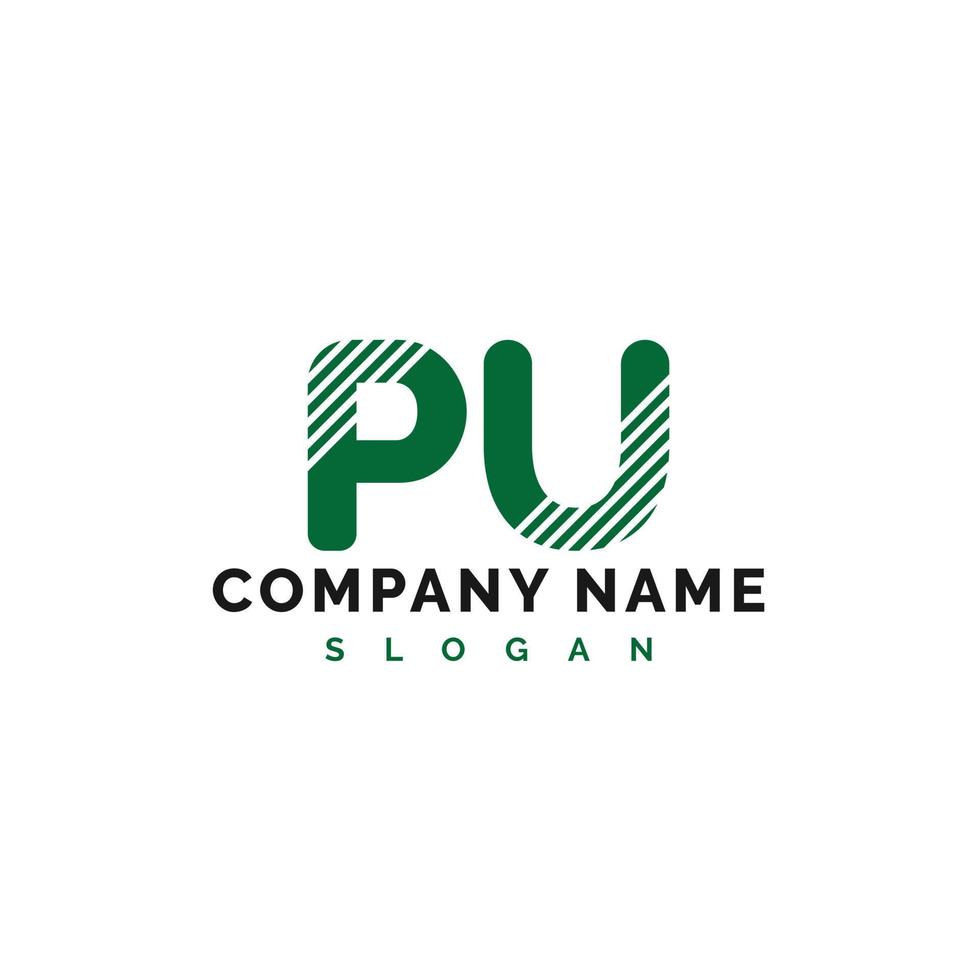 Pu-Brief-Logo-Design. PU-Brief-Logo-Vektor-Illustration - Vektor