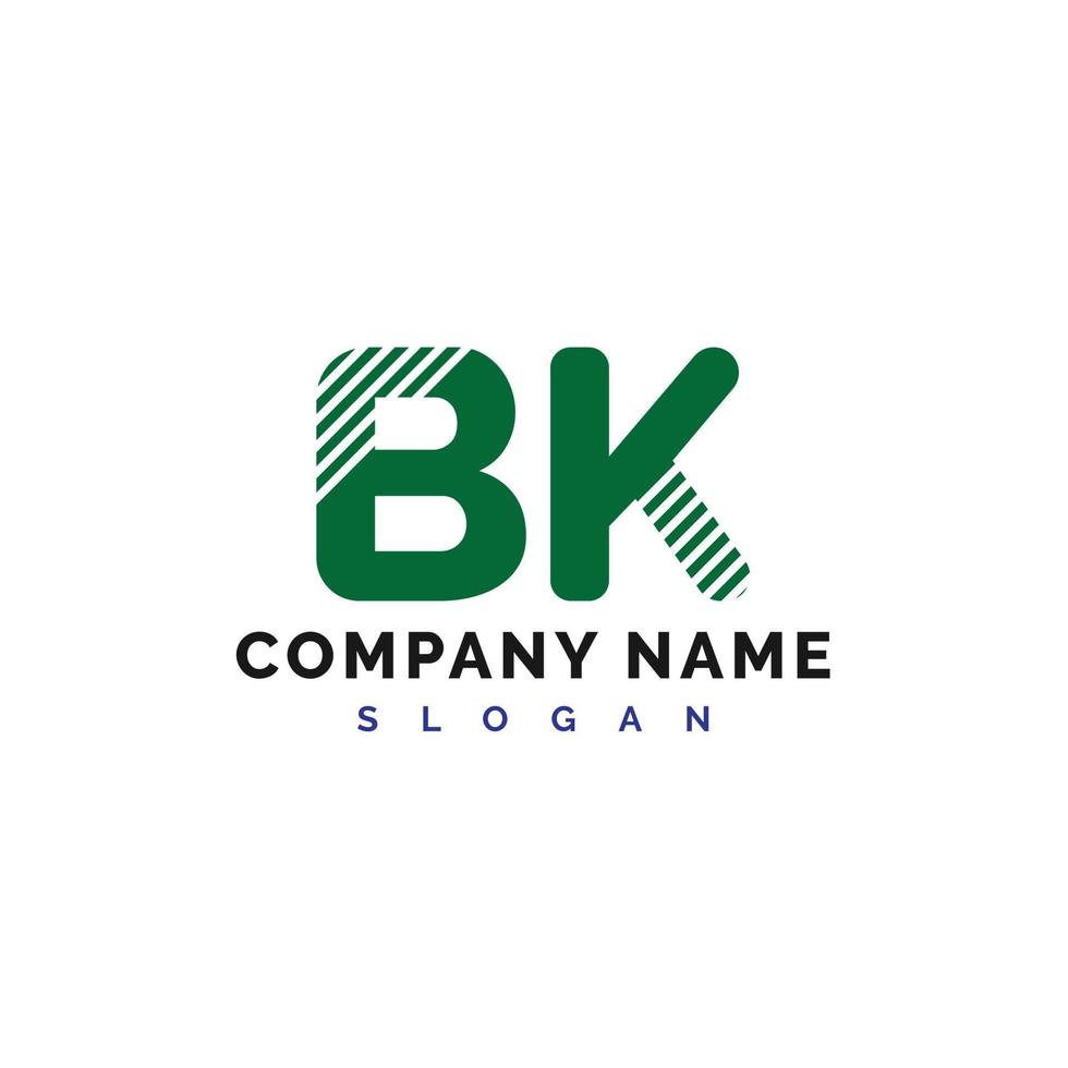 bk-Logo-Design. bk-Buchstabe-Logo-Symbol-Vektor-Illustration - Vektor