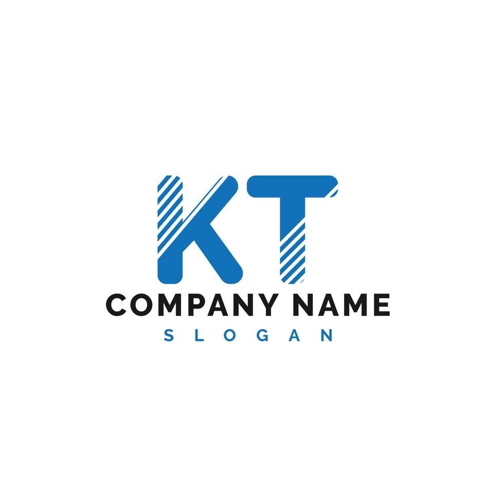 kt-Buchstaben-Logo-Design. kt-Buchstabe-Logo-Vektor-Illustration - Vektor