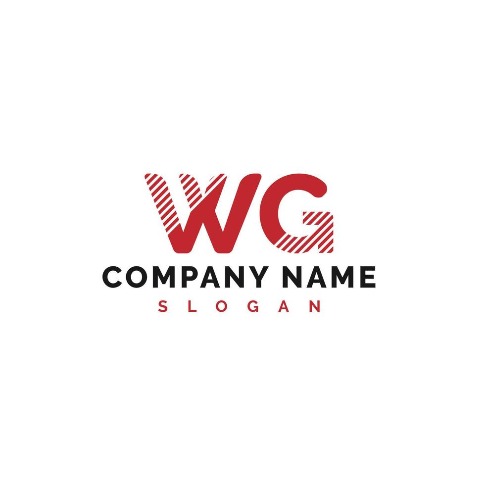 wg brev logotyp design. wg brev logotyp vektor illustration - vektor