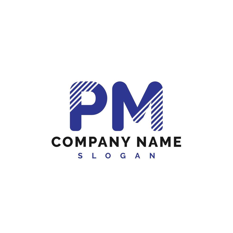 pm-Brief-Logo-Design. pm-Brief-Logo-Vektor-Illustration - Vektor