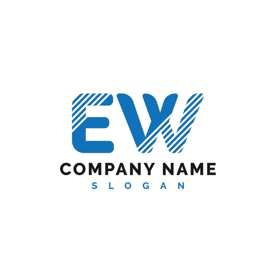 ew-Buchstaben-Logo-Design. E-Brief-Logo-Vektor-Illustration - Vektor