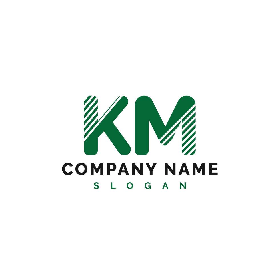 km-Buchstaben-Logo-Design. km-Brief-Logo-Vektor-Illustration - Vektor