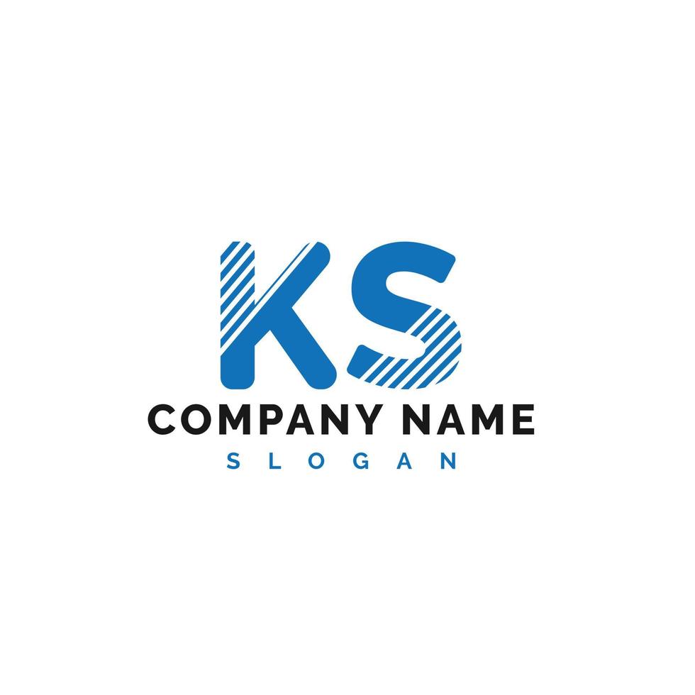 ks-Buchstaben-Logo-Design. k-Buchstabe-Logo-Vektor-Illustration - Vektor