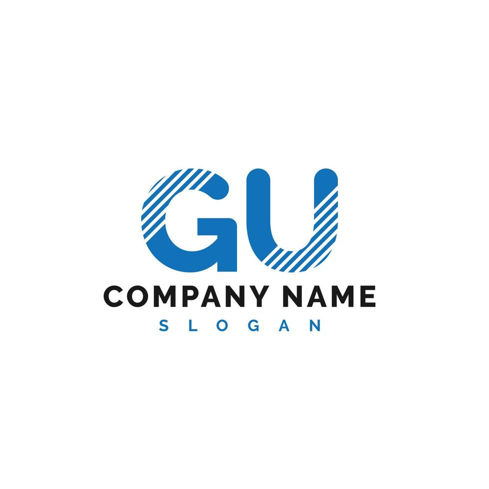 gu-Buchstaben-Logo-Design. gu-Buchstaben-Logo-Vektor-Illustration - Vektor