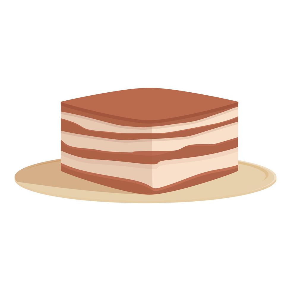 Tiramisu-Symbol Cartoon-Vektor. Kuchen Essen vektor