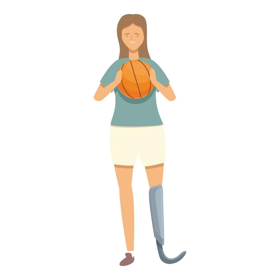 behinderter basketballspieler symbol cartoon vektor. sportliches Training vektor