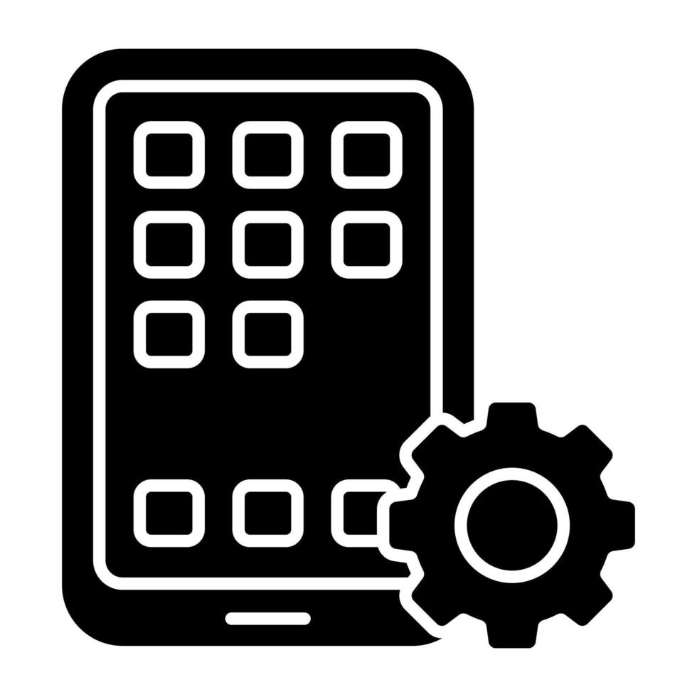 Premium-Download-Symbol für die Verwaltung mobiler Apps vektor