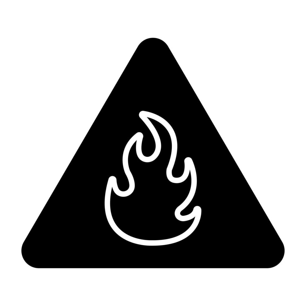 ein ikonendesign der brennenden flamme vektor