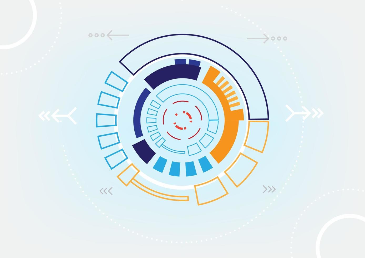 technologie abstrakter zukunftskreishintergrundvektor vektor