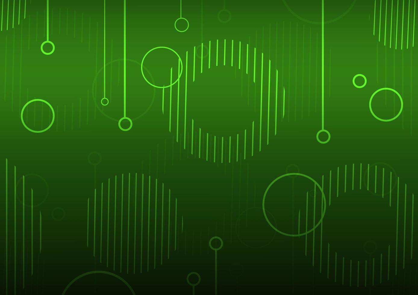 grön visa digital teknologi styrelse cirkel linje bakgrund vektor