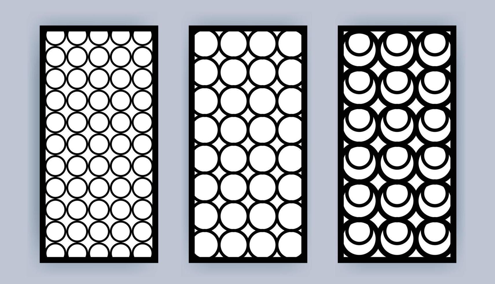 vektor dekorative lasergeschnittene plattenschablone, cnc-design