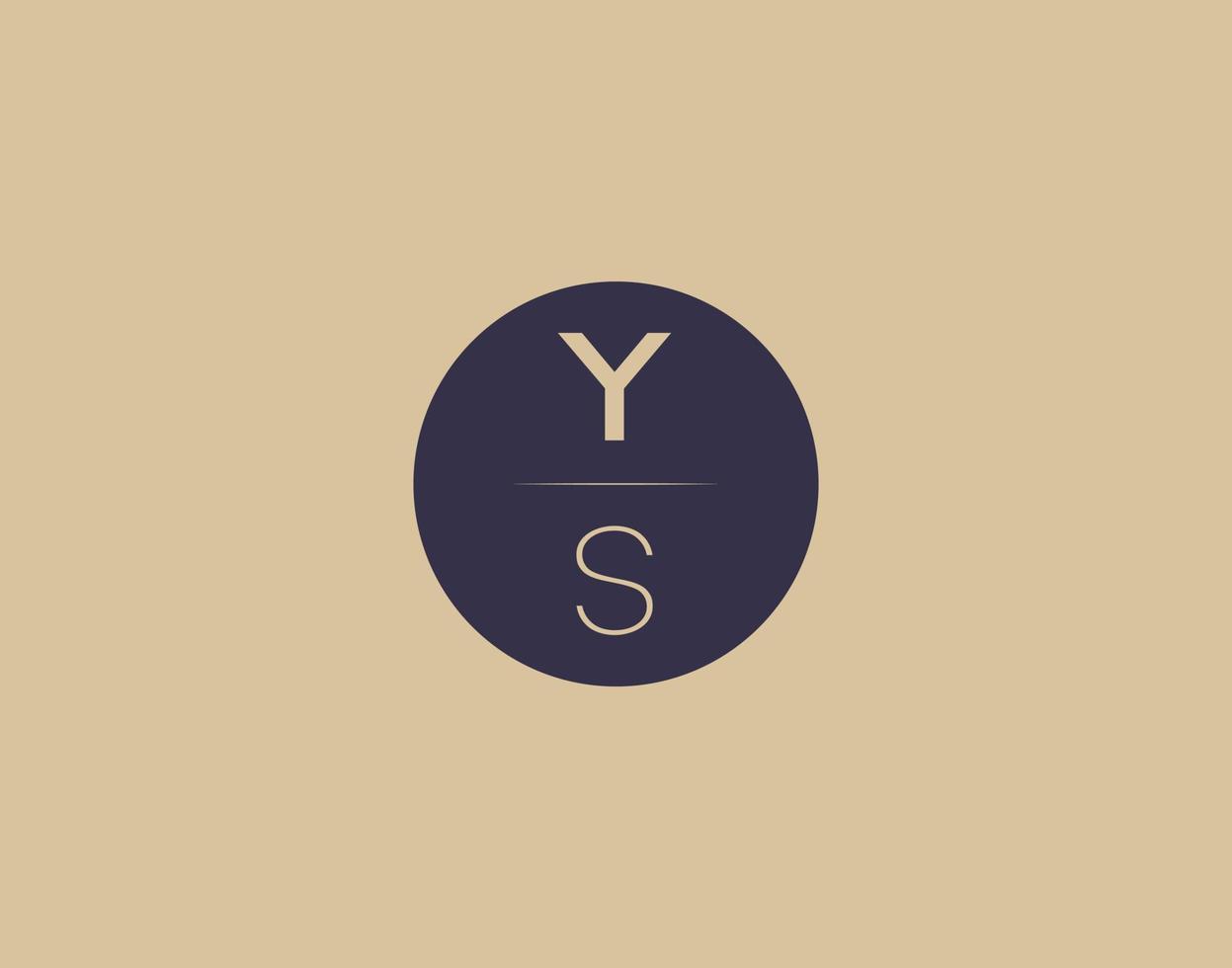 ys brev modern elegant logotyp design vektor bilder